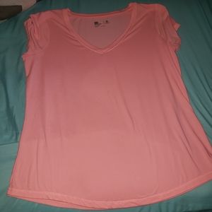 Xersion XL short sleeve workout shirt bright peach